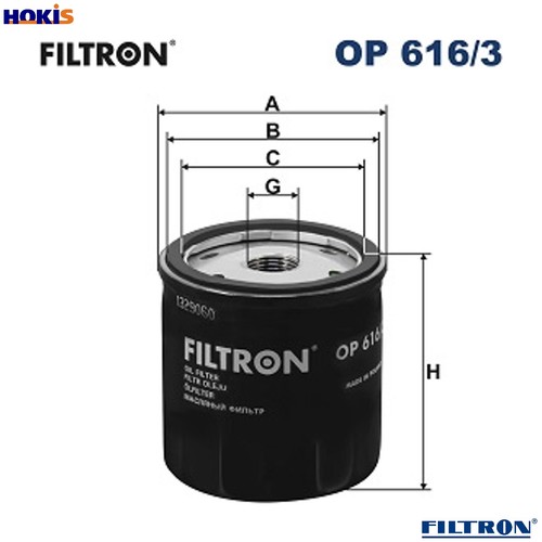 Oil filter 616 for - oil,