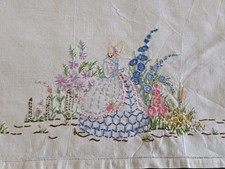 Vintage Cream Crinoline Lady