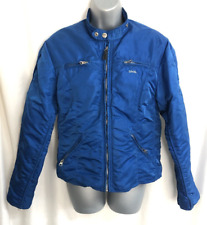 Women's Blue Schott NYC Jacket Coat Perfecto Size Large Zip Up Outdoor L1753