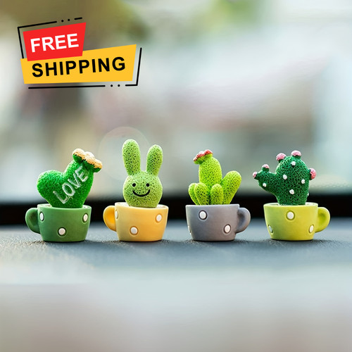 Set resin succulent - of, 4