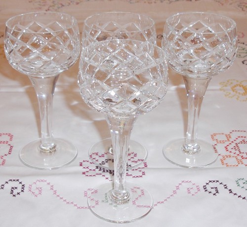 Stuart lead crystal hock wine - lead,