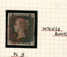 GB  QV 1840 Penny Black Plate
