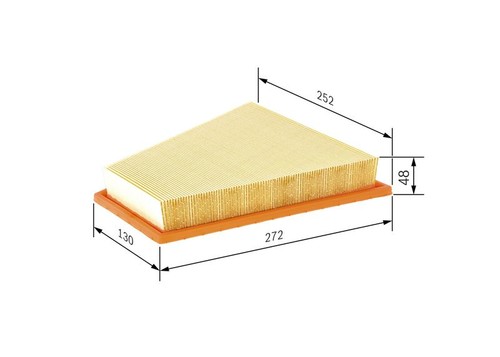 Air filter insert 271 - air, 271.7mm