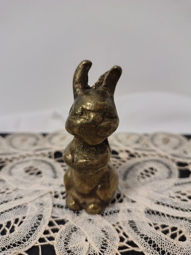 Vintage solid brass rabbit - vintage,