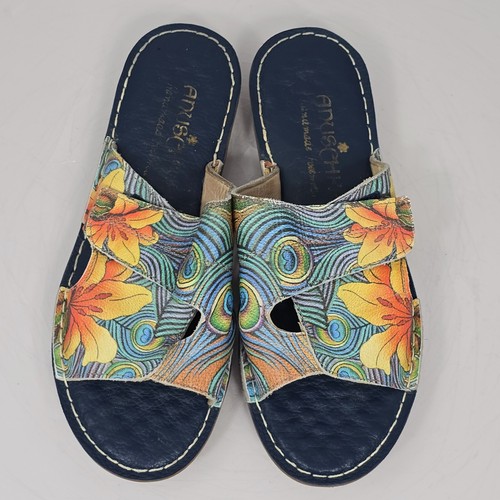 Anuschka leather slides 5 - slides, 37/6.5