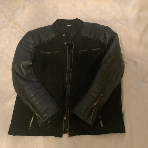 Mens leather sleeve heavy - leather,