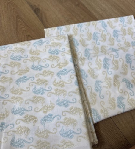 Makower seahorse print fabric - seahorse,