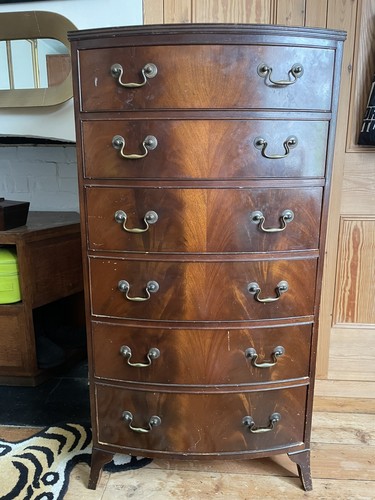 Antique mahogany bow front - mahogany,