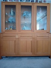Solid Oak Display Cabinet With