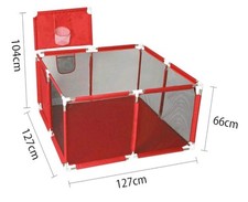 PACAGO Baby Playpen Large Activity Playpen Breathable Mesh In Red