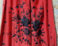 Embroidered Silk Piano Scarf