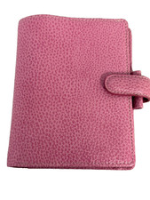 Filofax Pocket Finsbury Real Leather Organiser Pink