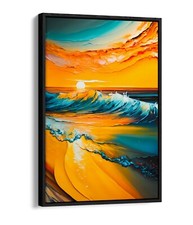 BEAUTFUL SUNSET SEASIDE WAVES