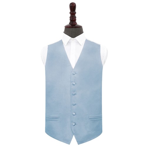 Dusty bluemens waistcoat satin - dusty,