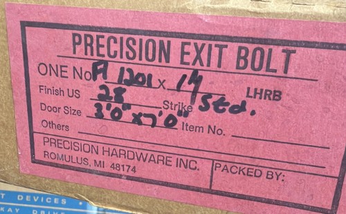 Precision hardware exit device - precision,