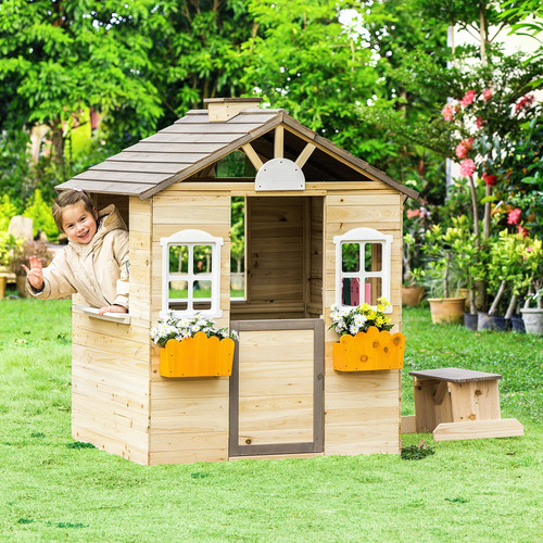 Wooden kids playhouse outdoor - wooden,
