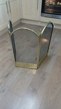 Three Panel Brass and Mesh