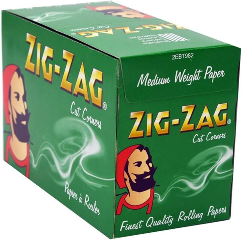 100x zig zag green rolling - zig,