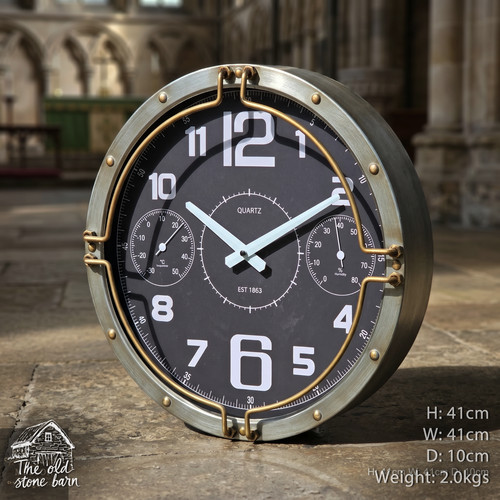 Industrial wall clock - wall,