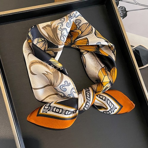 100 silk orange floral - 100%,