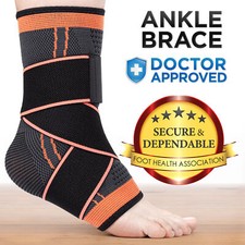 Ankle Brace Support Compression Sleeve Sport Plantar Fasciitis Foot Pain Relief