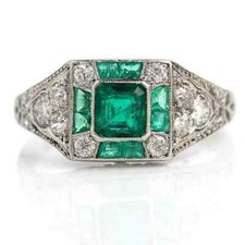 Art Deco Vintage 14K White