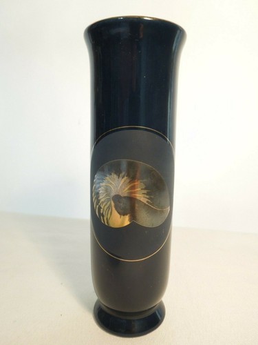 Vintage nautilus ceramic vase - nautilus,