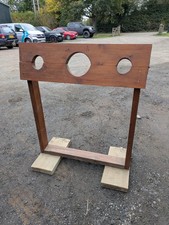 Medieval Pillory Stocks Stand Wooden Lifesize Halloween Funny Prop