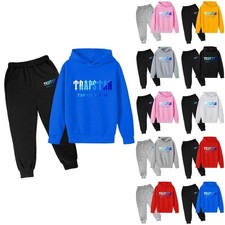 KidsNEW Boys Tracksuits Two Pieces Loose Set Hoodie+Pants Jogging Hooded Set UK