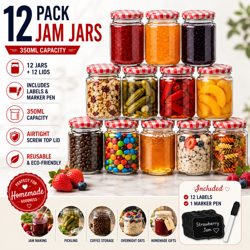 Round jars glass - round,