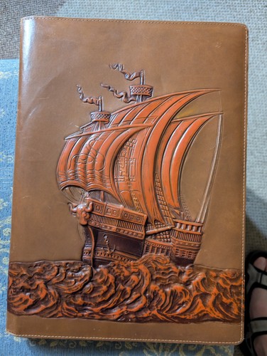 Vintage 70s tooled - tooled, leather