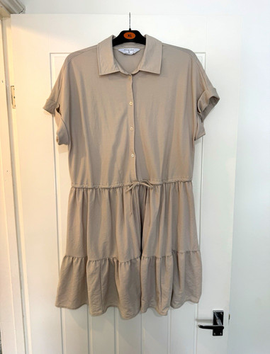 Primark beige shirt dress - primark,