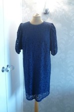 NEXT navy lace dress size 14 Petite - BNWT