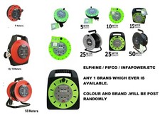 5M/10M/15M/25M/50M Electric Extension Cable Reel Mains Plug Socket Lead 4 GANG 