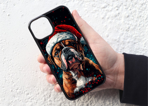 British bulldog puppy santa - british,