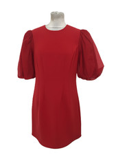 M&S Women's Dress Red Organza