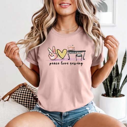 Peace love sewing womens - peace,