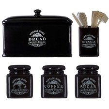 Vintage Home Black Ceramic Tea