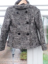H&M TWEED DOUBLE BREASTED JACKET SIZE EU34 UK 8