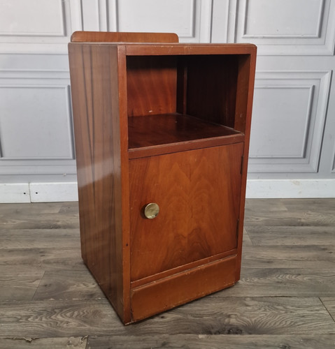 Vintage walnut bedside table - vintage,