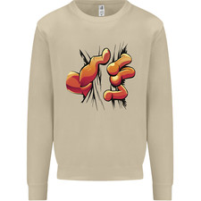 Frog Hand Scrunching Material Mens Sweatshirt Jumper