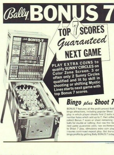Bonus bingo pinball - bonus, 7