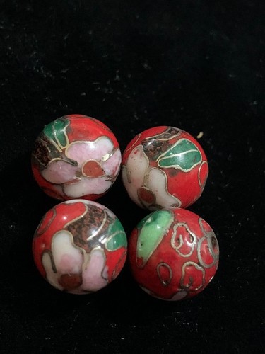 Vintage red pink flowers - red,
