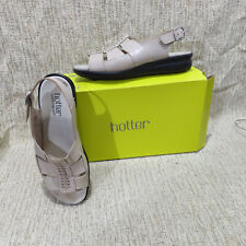 Hotter Sandals Uk 5 Std Candice Leather Slingback Comfort Concept Stone Beige