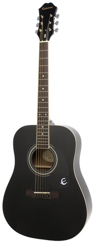 Black acoustic epiphone guitar - black,