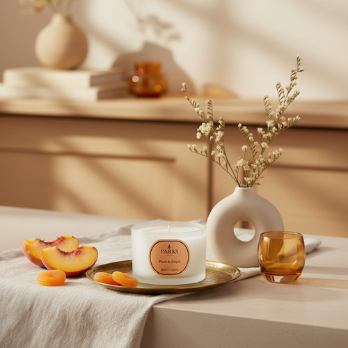 Peach amryis travel candle - peach,