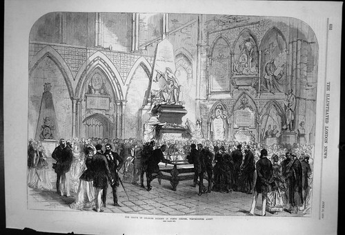 Antique print grave - antique, charles