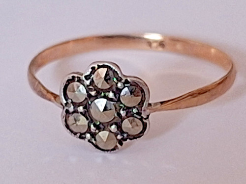 Art deco 9ct and silver - and,