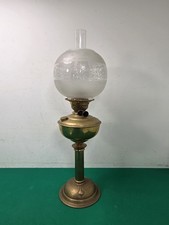 Vintage duplex brass oil lamp - vintage,