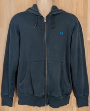 Fred Perry black zip through hoodie. Mens Medium. DN2204